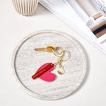 'Friends Forever' Chain Keyring | Fuchsia