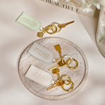 'Friendship' Keepsake Charm Keyring | Pale Grey