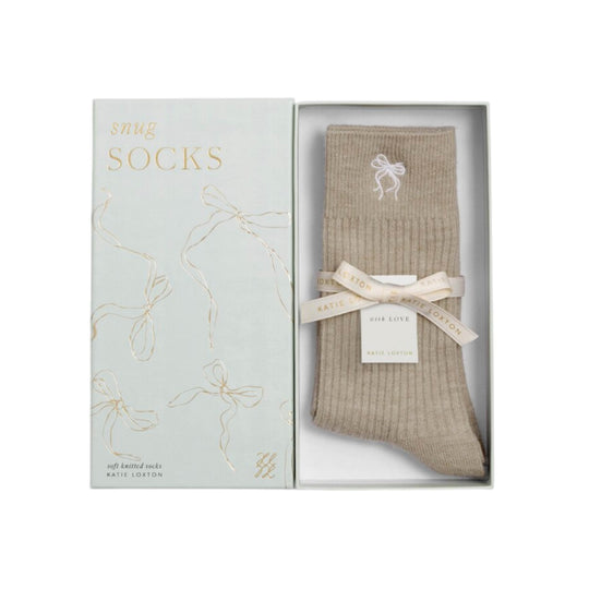 Gift Boxed Ribbed Bow Socks | Bow
