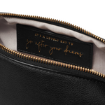 'It's A Lovely Day To Go After Your Dreams' Wash Bag | Black