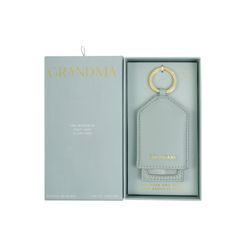 'Grandma' Hidden Photo Keyring | Duck Egg Blue