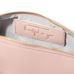 'Happiness Looks Beautiful On You' Wash Bag | Dusty Pink