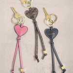 'Happy' Heart Bag Charm & Keyring | Sugar Pink
