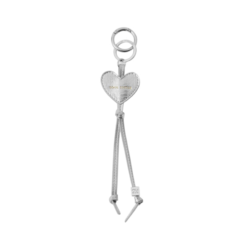 Heart Bag Charm Keyring | Soul Sister | Silver Eel