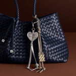 Heart Bag Charm Keyring | Soul Sister | Silver Eel