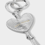 Heart Bag Charm Keyring | Soul Sister | Silver Eel
