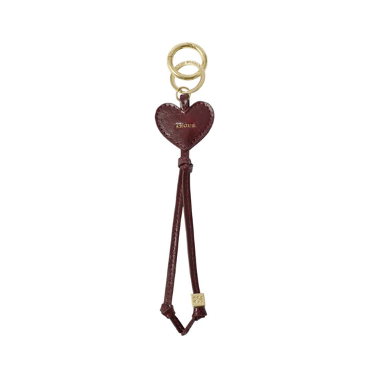 Heart Patent Crackle Bag Charm Keyring | Amour | Cherry