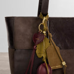 Heart Patent Crackle Bag Charm Keyring | Amour | Cherry