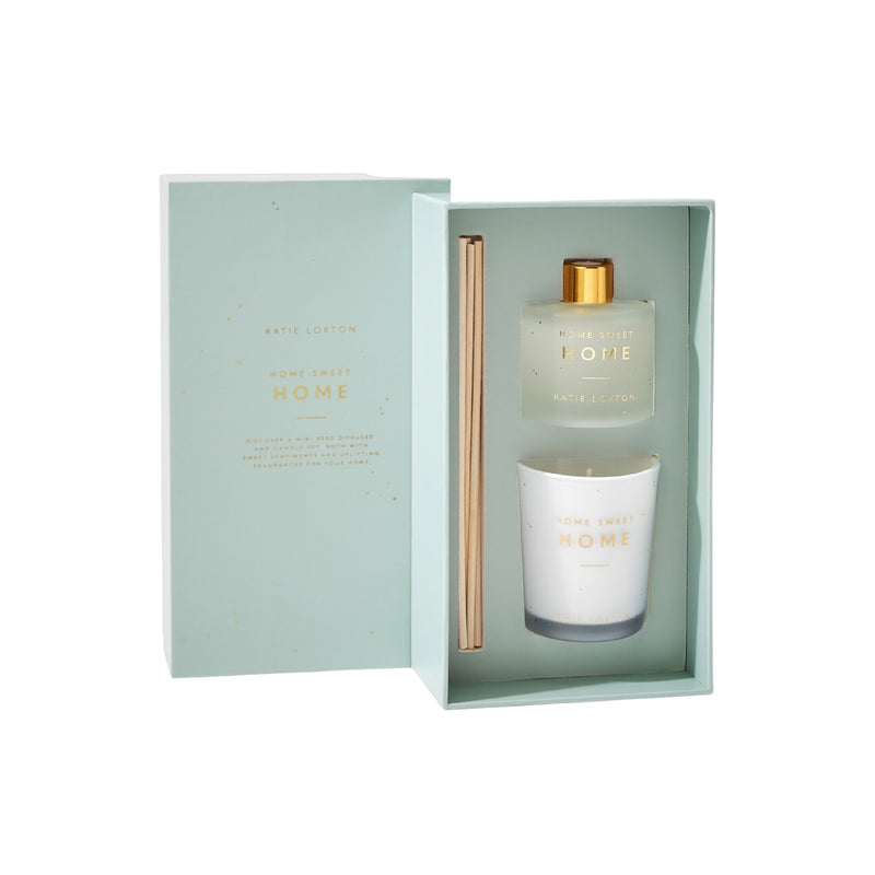 'Home Sweet Home' Mini Sentiment Fragrance Set | Duck Egg Blue