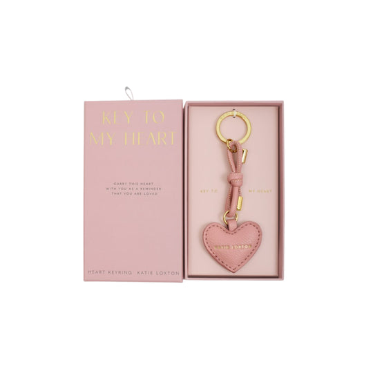 'Key To My Heart' Gift Boxed Keyring | Rose Pink