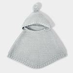 Knitted Baby Poncho | Cool Grey