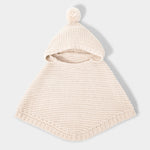 Knitted Baby Poncho | Eggshell