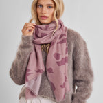 Leopard Print Scarf | Light Pink | Large