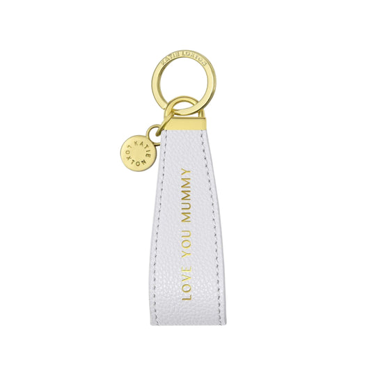 'Love You Mummy' Sentiment Loop Keyring | Powder Blue