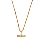 Lustre T-Bar Necklace | Gold Coated