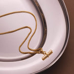 Lustre T-Bar Necklace | Gold Coated