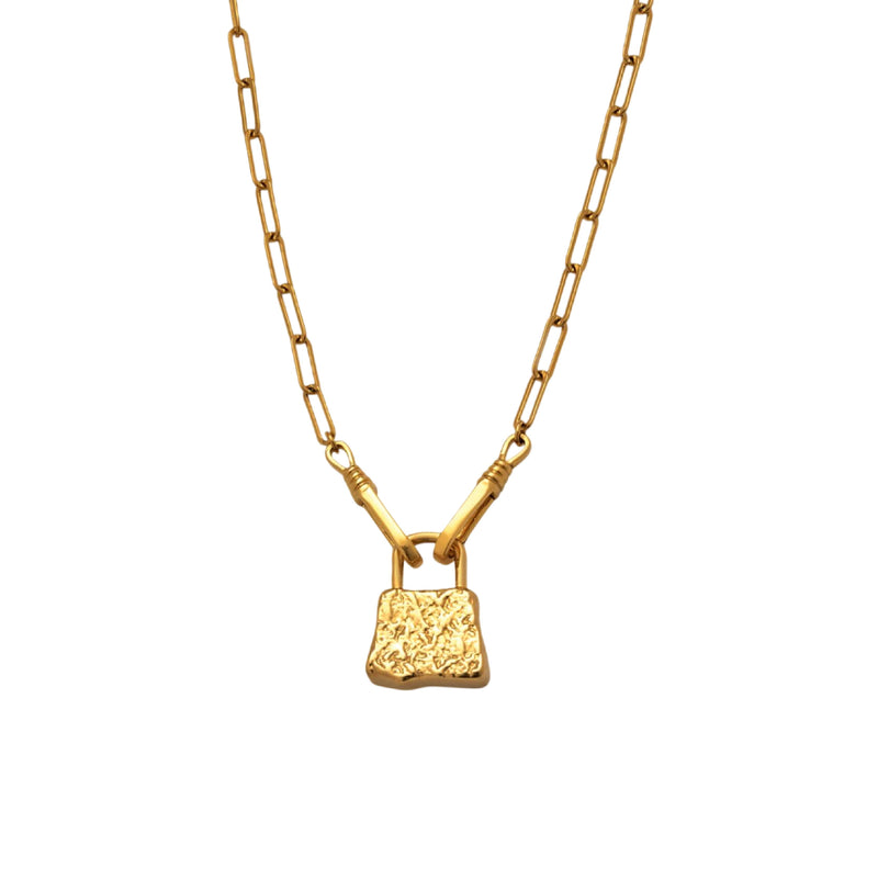 Luxe Lock Necklace | Gold Coated