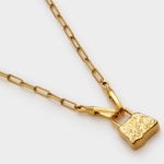 Luxe Lock Necklace | Gold Coated