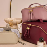 Soho Makeup & Wash Bag | Deep Rose | Large