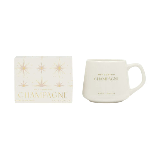 'May Contain Champagne' Mug Porcelain Mug