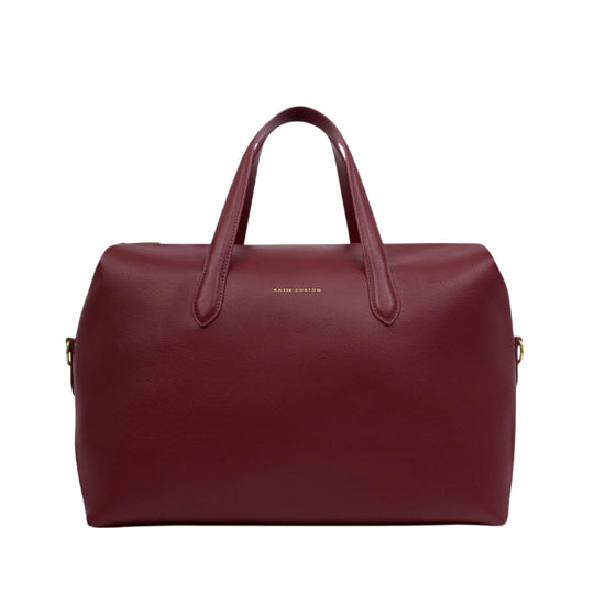 Milan Vegan Leather Cabin Bag | Cherry