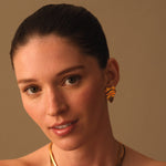 Molten Oversized Waterproof Heart Earrings | Gold Coated