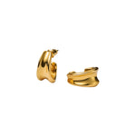 Molten Luxe Waterproof Hoop Earrings | Gold Plated