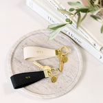 'Mr & Mrs' Boxed Keyring | Black & Off White