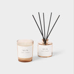 'Mum' Mini Votive & Reed Diffuser Gift Set | Gold Wave | English Pear & White Tea