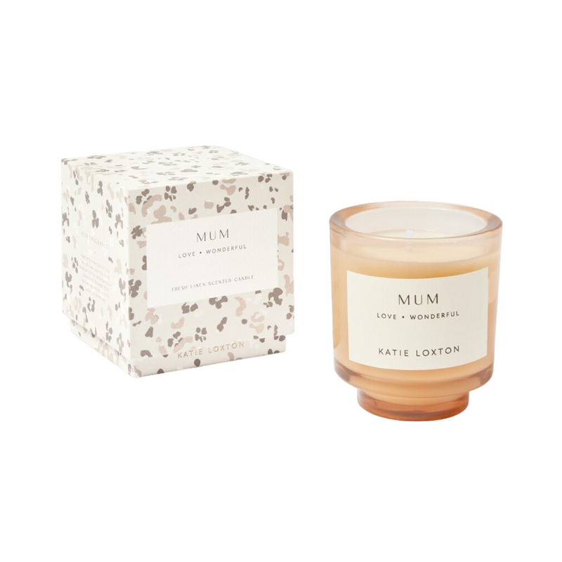 'Mum' Sentiment Candle | Blossom Print | Fresh Linen & White Lily