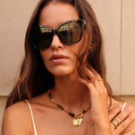 Mykonos Oversized Cat-Eye Sunglasses | Dark Tortoiseshell