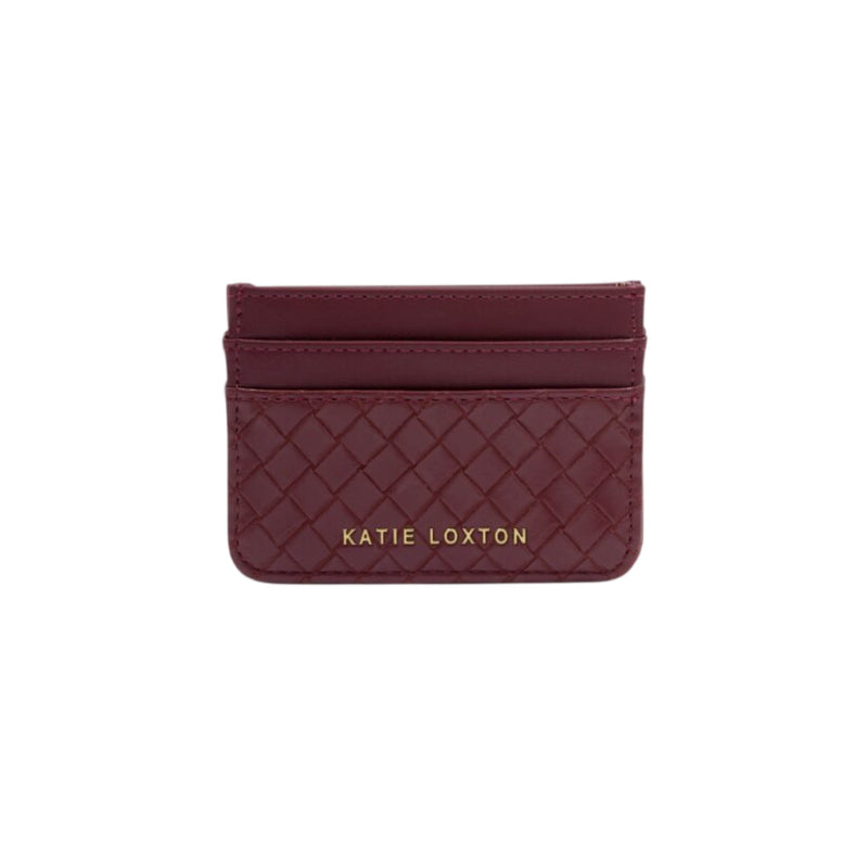 Nova Hand Woven Card Holder | Cherry