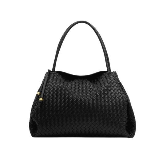 Nova Hand Woven Shoulder Bag | Black | Large