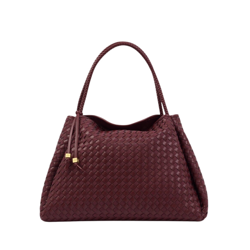 Nova Hand Woven Shoulder Bag | Cherry | Large