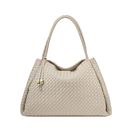 Nova Hand Woven Shoulder Bag | Oyster | Large