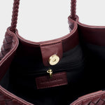 Nova Hand Woven Shoulder Tote Bag | Cherry | Small