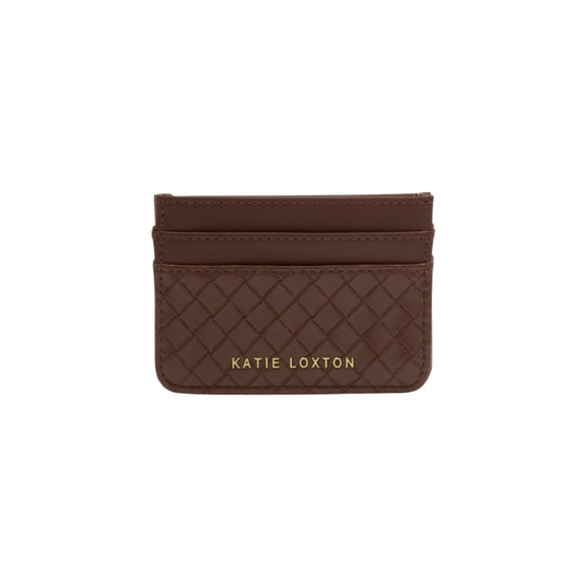 Nova Hand Woven Card Holder | Chocolate
