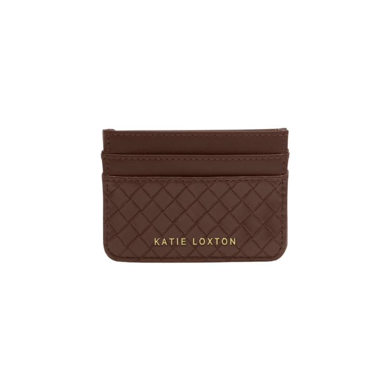 Nova Hand Woven Card Holder | Chocolate
