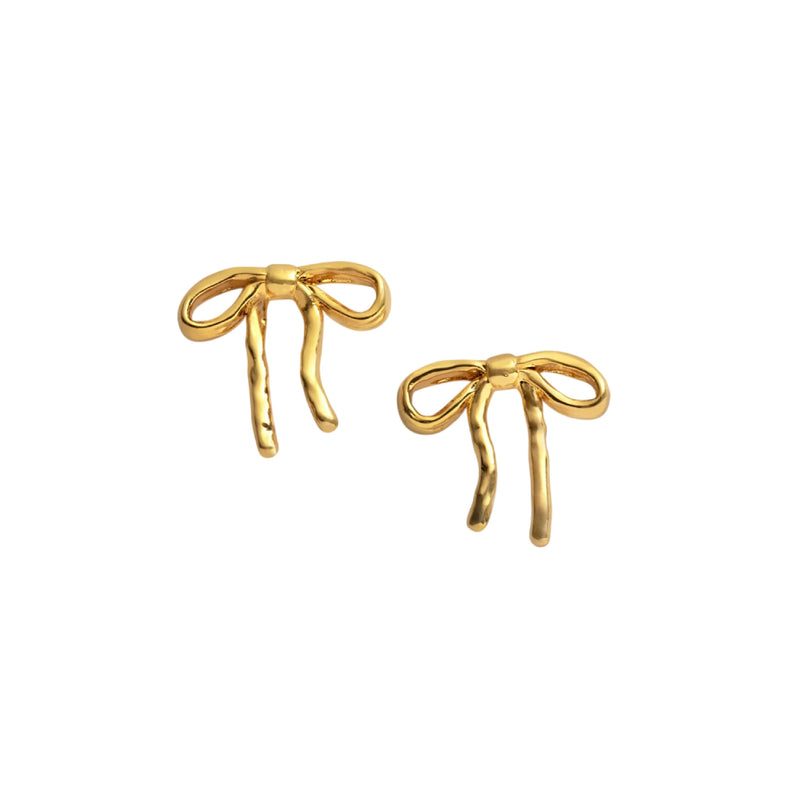 Novelle Bow Earrings | Gold Coated