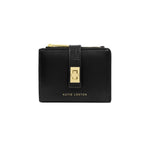 Orin Twist Lock Faux Croc Purse | Black