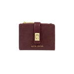 Orin Twist Lock Suedette Purse | Cherry
