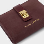Orin Twist Lock Suedette Purse | Cherry