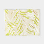 Palm Leaf Foil Print Scarf | Light Taupe & Gold