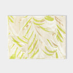 Palm Leaf Foil Print Scarf | Light Taupe & Gold