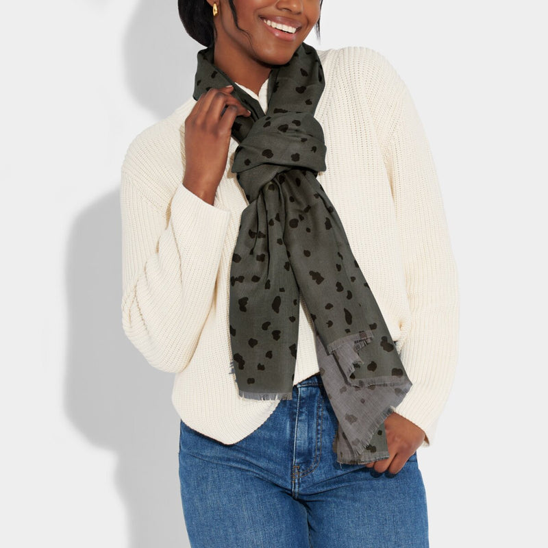 Polka Dot Scarf | Charcoal