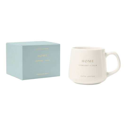 Porcelain 'Home' Mug