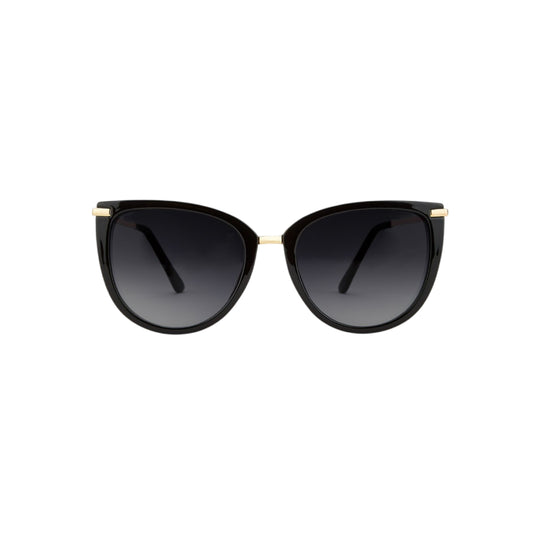 Sardinia Round Cat-Eye Sunglasses | Black
