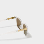 Savannah Sunglasses | White Marble