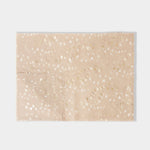 Scattered Heart Foil Print Scarf | Soft Tan & Gold