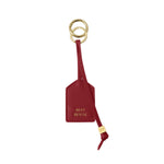 Sentiment Tag Bag Charm Keyring | Best Bestie | Crimson